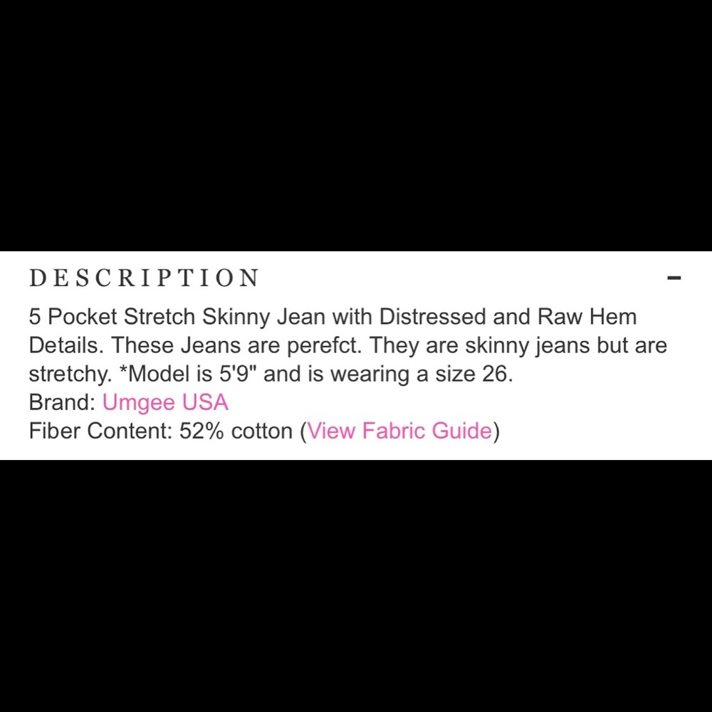 Umgee black raw hem skinny jeans - Picture 8 of 8